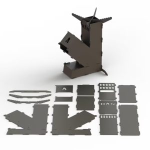 Rocket Stove – Cold Rolled Steel (Assembled Design)